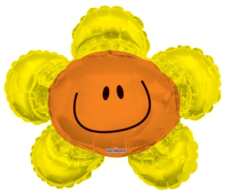 Smiley Flower Yellow 14" - Click Image to Close