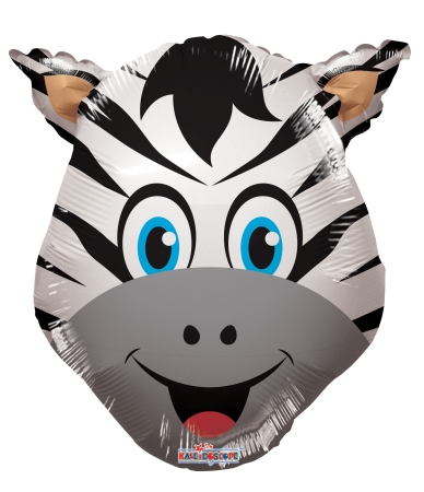 Zebra Head Mini Shape 14" - Click Image to Close