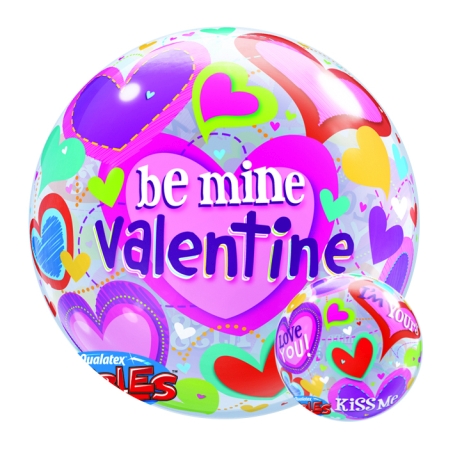 BE MINE VALENTINE HRTS BUBBLE PKGD x - Click Image to Close