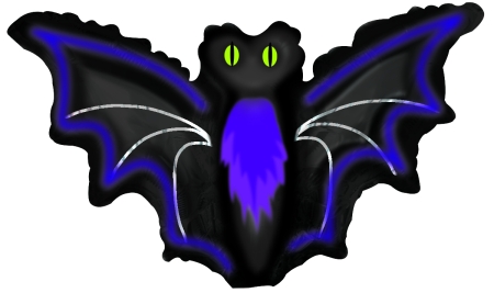 Night Bat Shape 12" x - Click Image to Close