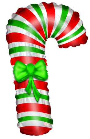 Candy Cane Shape 12" - Click Image to Close