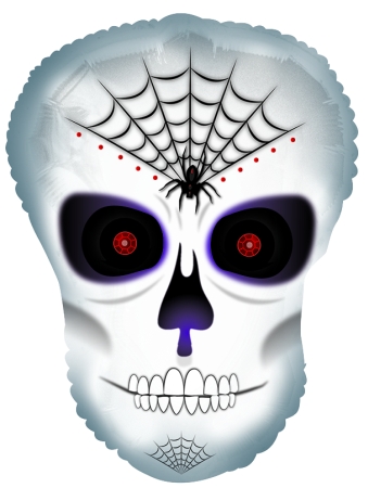 Spider Skull Dude Shape-A-Loon - Click Image to Close