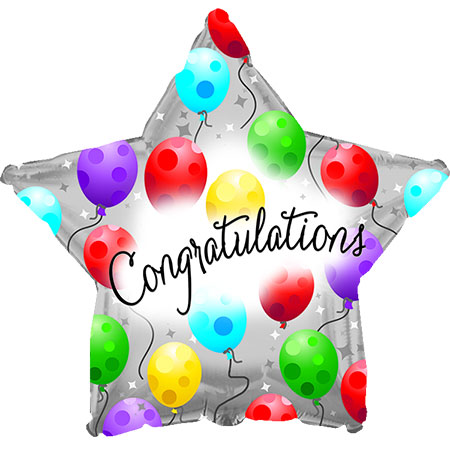 Congrats Twinkling Star 9" - Click Image to Close