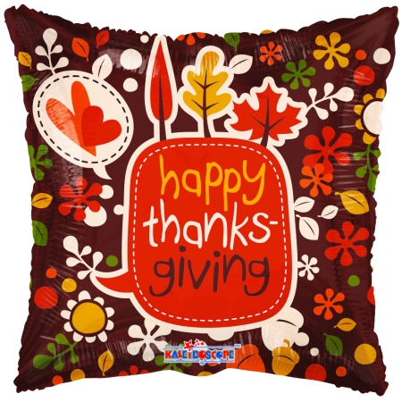 Happy Thanksgiving Leaves 9" - Click Image to Close