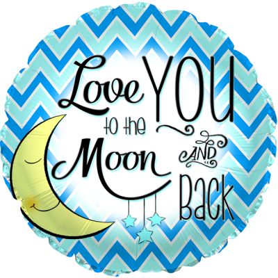 Love You to the Moon Blue - Click Image to Close