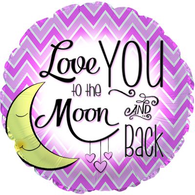 Love You to the Moon Pink - Click Image to Close