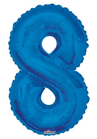 Number 8 Royal Blue Shape PKGD - Click Image to Close