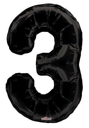 Number 3 Black Shape PKGD - Click Image to Close