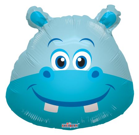 Hippo Head Mini Shape 14" - Click Image to Close