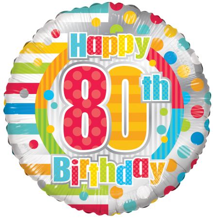 80th Birthday Dots & Lines - Click Image to Close