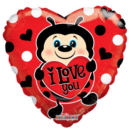 Lady Bug With Hearts 9" - Click Image to Close