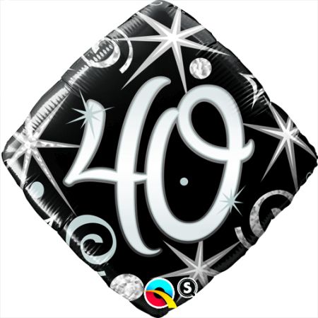 40th Elegant Sparkle Swirl x - Click Image to Close