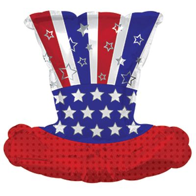 Patriotic Top Hat 10" - Click Image to Close