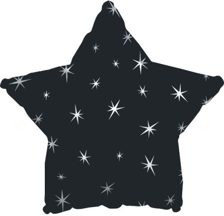 Black Sparkle Star - Click Image to Close