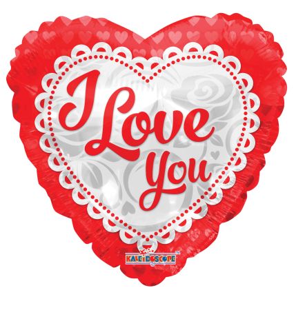 I Love You Embroidery Heart - Click Image to Close