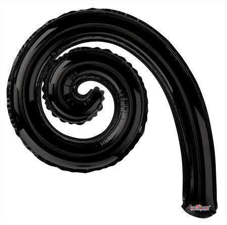 Kurly Spiral Black - Click Image to Close