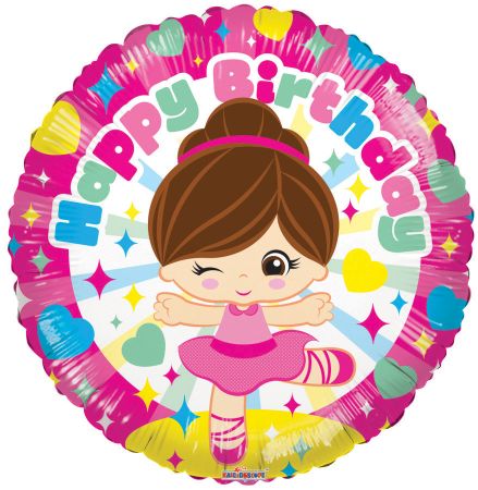 BIRTHDAY BALLERINA 9” - Click Image to Close