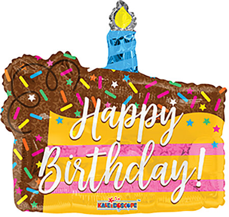 Birthday Slice Shape 14” - Click Image to Close
