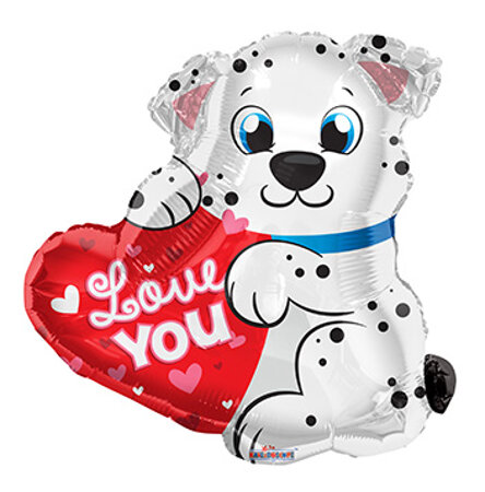 Love You Dalmatian Shape - Click Image to Close