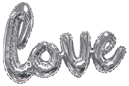Air Only Silver Love Script Shape PKGD - Click Image to Close