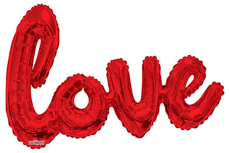 Air Only Red Love Script Shape PKGD - Click Image to Close