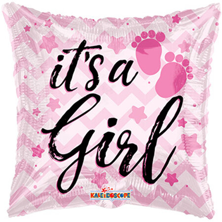 It's A Girl Chevron - Click Image to Close