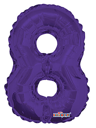 Number 8 Purple Shape 14” PKGD - Click Image to Close