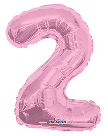 Number 2 Light Pink Shape 14” PKGD - Click Image to Close