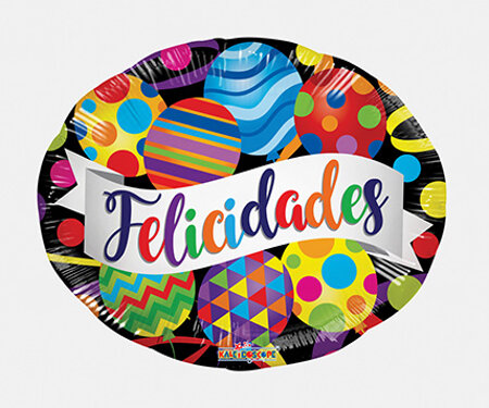 Felicidades Banner y Globos Shape - Click Image to Close