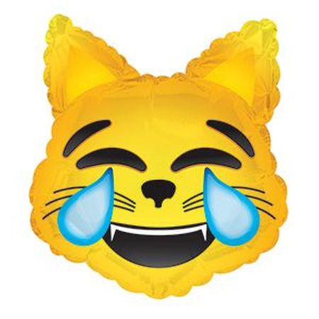 Tears of Joy Cat Emoji 10" - Click Image to Close