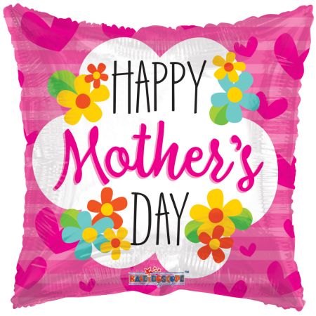 Mother's Day Square with Flowers - Click Image to Close