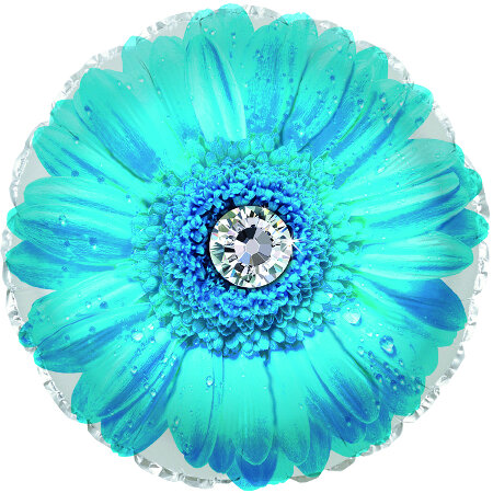 Turquoise Daisy - Click Image to Close