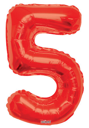 Number 5 Red Shape PKGD - Click Image to Close
