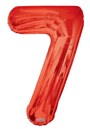 Number 7 Red Shape PKGD - Click Image to Close