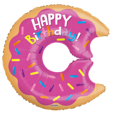 Birthday Donut Shape 12" - Click Image to Close