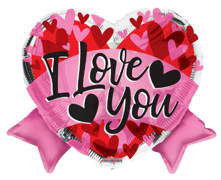 Love Heart With Banner 14" - Click Image to Close