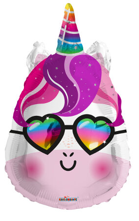 Unicorn w/Glasses Shape - Click Image to Close