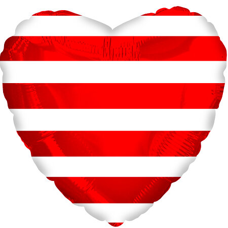 Red Striped Heart - Click Image to Close