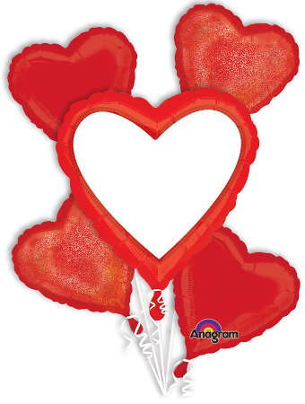 Personalize It Heart Bouquet - Click Image to Close