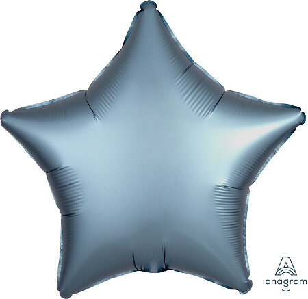 Satin Luxe Steel Blue Star - Click Image to Close