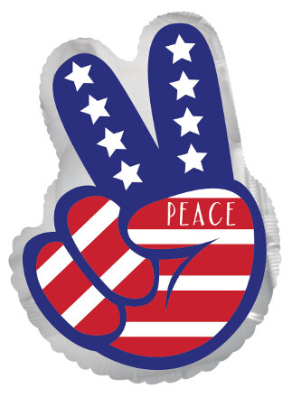 Patriotic Peace Sign 11” - Click Image to Close