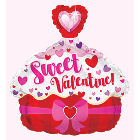 Sweet Valentine Cupcake 12" - Click Image to Close