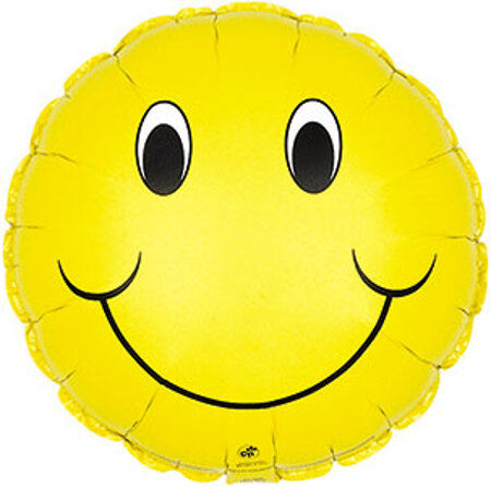 4" Smiley Face *Pre-Inflated - Click Image to Close