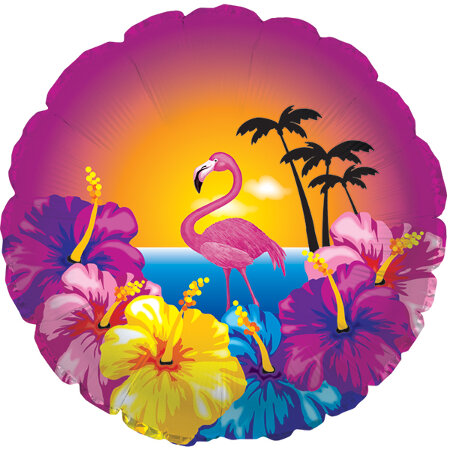 Hibiscus & Flamingo - Click Image to Close