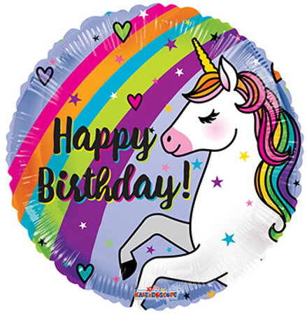 Birthday Unicorn & Rainbow - Click Image to Close