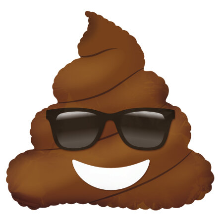 Emoji Poop w/Sunglasses 9" - Click Image to Close