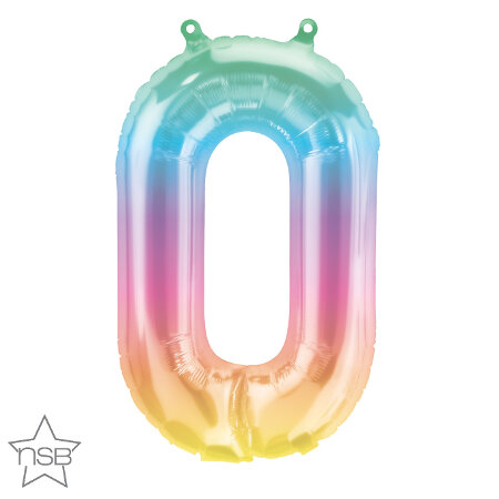 Ombre Number 0 Shape 16" PKGD - Click Image to Close