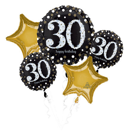 Sparkling 30 Birthday Bouquet - Click Image to Close