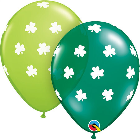 Qualatex Big Shamrocks Latex - Click Image to Close