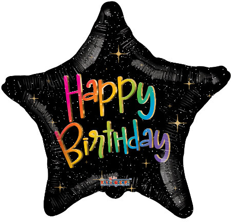 Birthday Multicolor Star - Click Image to Close